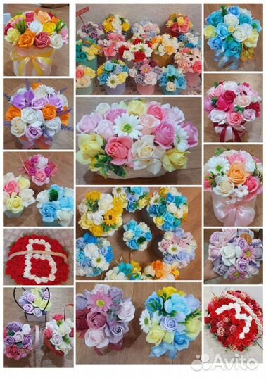 Букет из мыльных цветов
