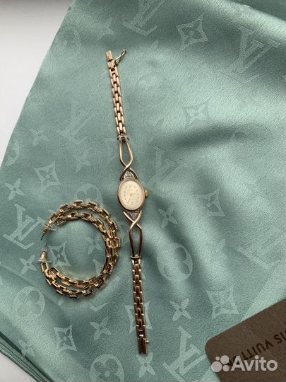 Золотые часы с бриллиантами женские