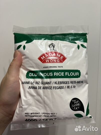 Мука клейкая рисовая madame wong, 400г