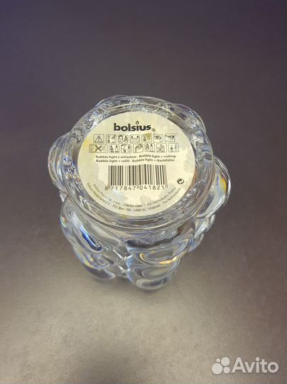 Подсвечник стеклянный Линзы, Польша