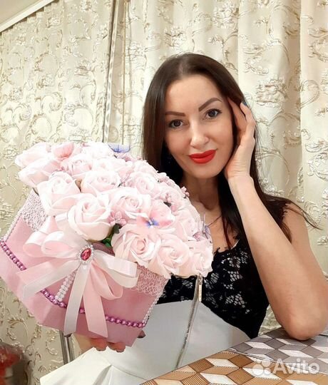 Букет из мыльных роз