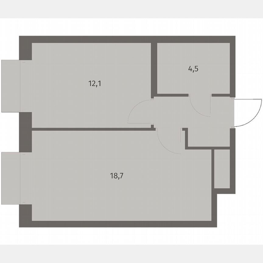 1-к. квартира, 39,2 м², 2/8 эт.