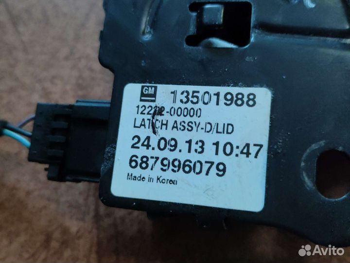 Шевроле авео т300 замок крышки багажника