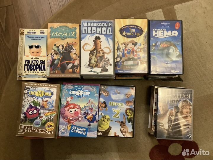 Видео кассеты и двд диски