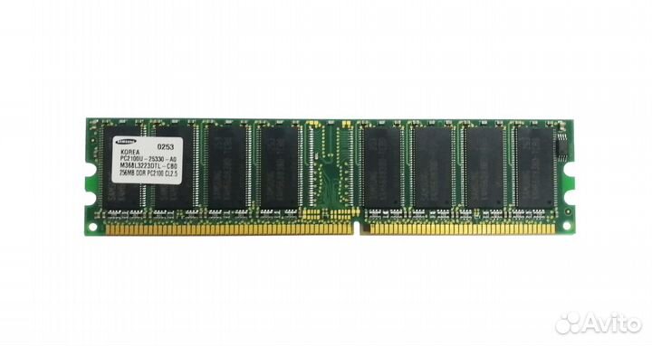 Модуль памяти Samsung 256MB PC2100 dimm DDR1 266MH