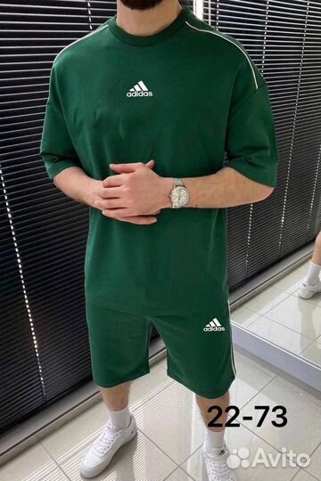 Мужской спортивный костюм Adidas летний с шортами