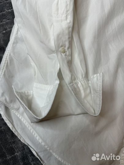Мужская рубашка белая под запонки Ralph Lauren