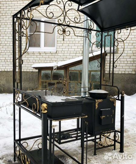 Мангал с крышей