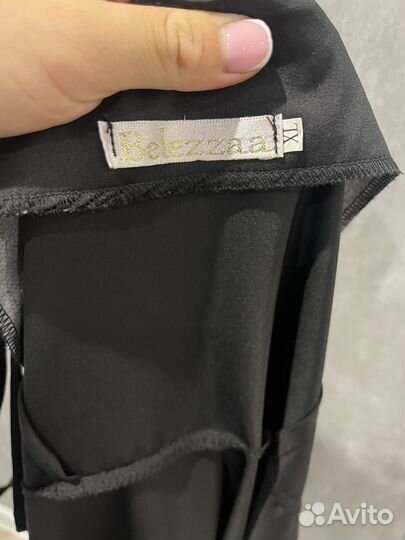 Платье атласное комбинация