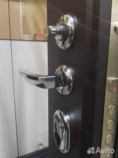 Дверь входная Графика с зеркалом