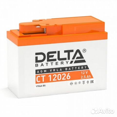 Мото аккумулятор Delta CT 12026 обр. пол. 3 Ач