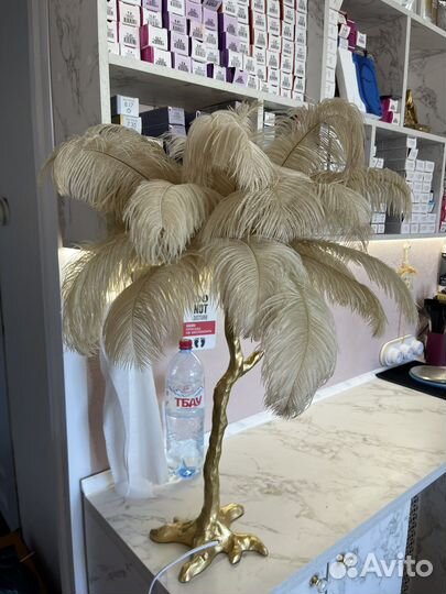 Торшер с перьями