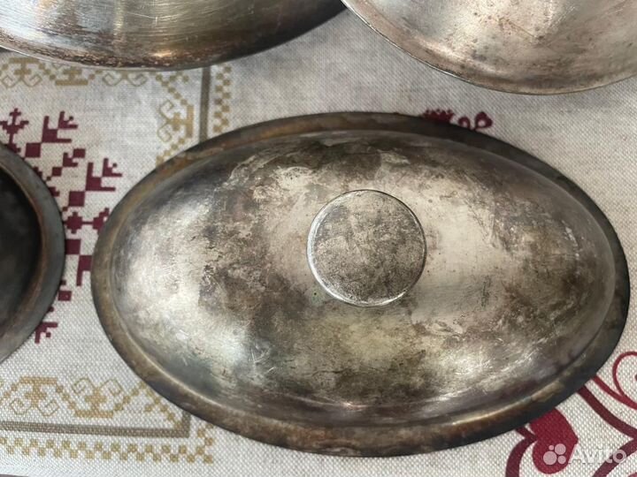 Крышки -клош мельхиоровые 