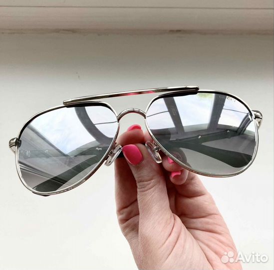 Очки Gucci Aviator зеркальные металлические