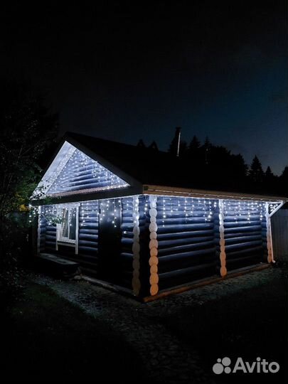 Гирлянда бахрома, уличная гирлянда