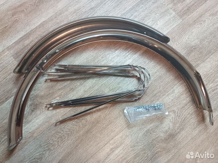 Крылья кастом хром для круизера / фэта 24