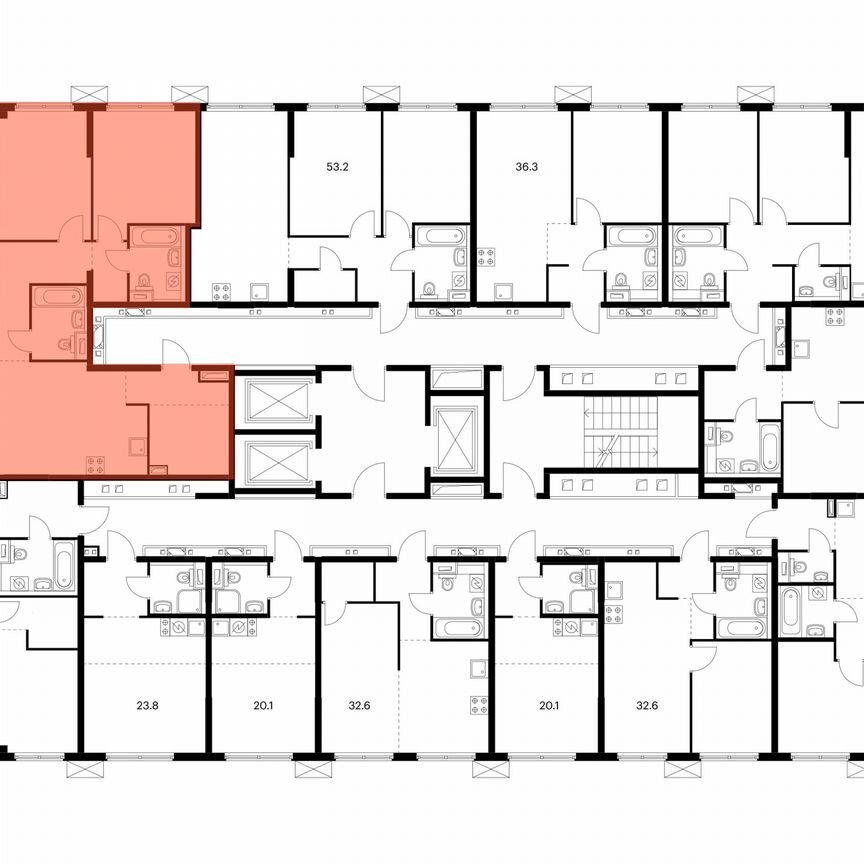 3-к. квартира, 94,1 м², 24/24 эт.