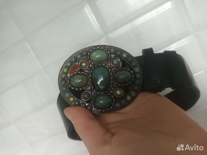 Ремень,пряжка с натуральными камнями