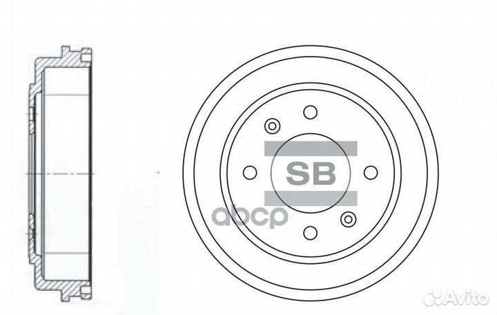 Барабан тормозной hyundai matrix 01/elantra SD