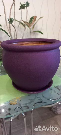 Большой цветочный горшок керамика
