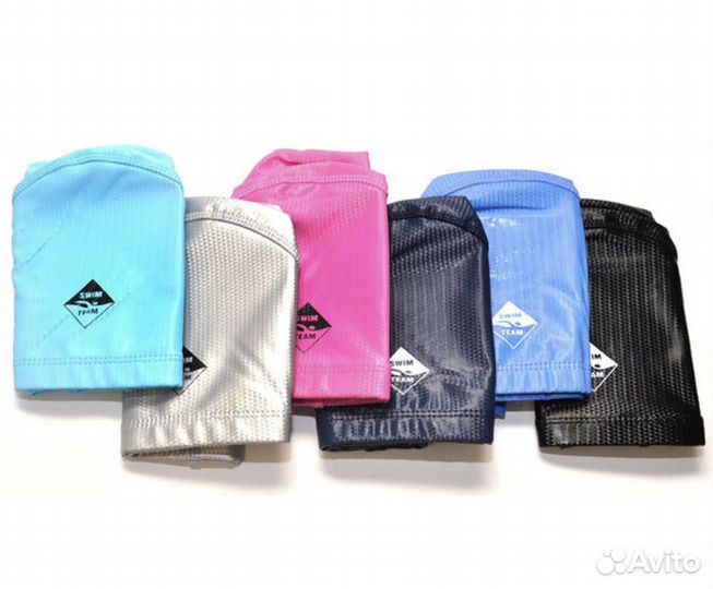 Шапочки новые для плавания ткань и силикон