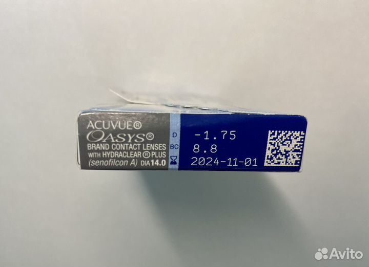 Линзы acuvue oasys двухнедельные -1.75