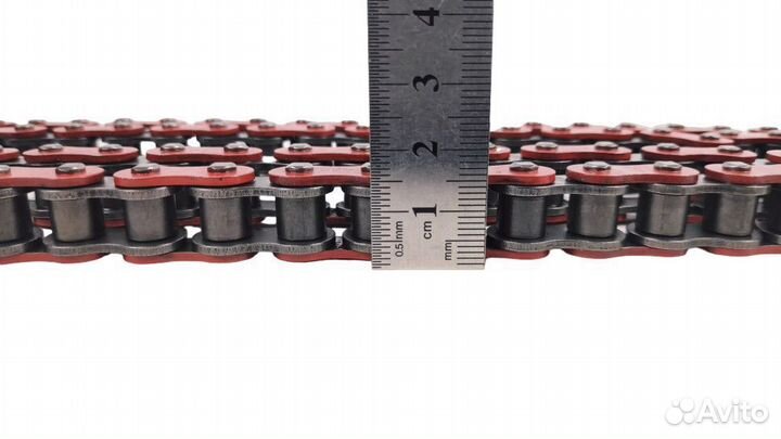 Цепь мопед Альфа шаг 428 100 звеньев приводная кра