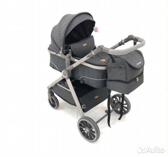 Новая коляска luxmom v8 3в1 серая в наличии