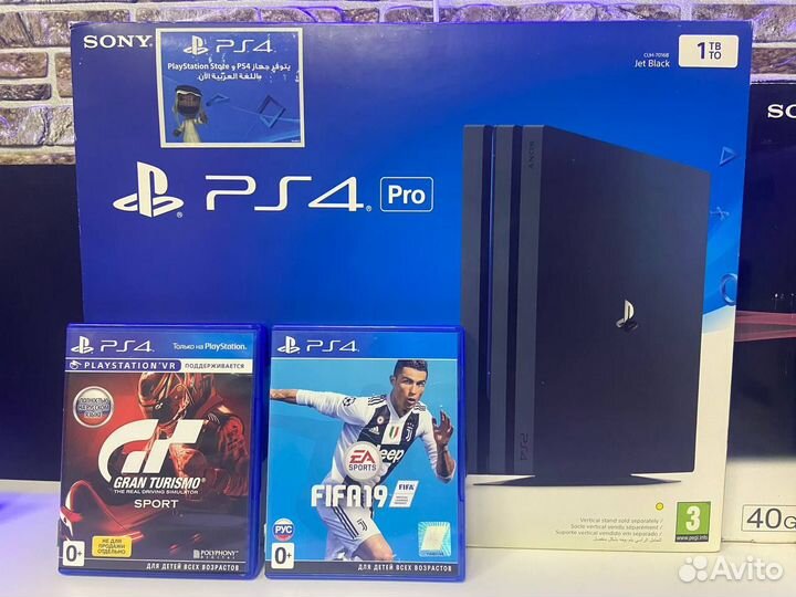 Sony PS4 Pro 1 Tb Полный комплект + 1 год гарантии
