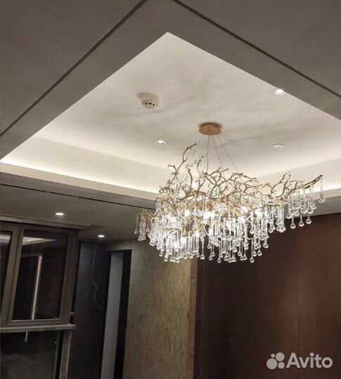 Большая Люстра шикарная новая капли роса