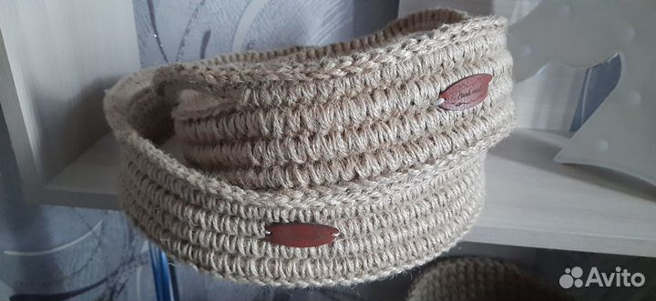 Корзины и подносы из джута