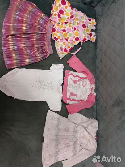 Детские вещи для девочки пакетом 74-110см