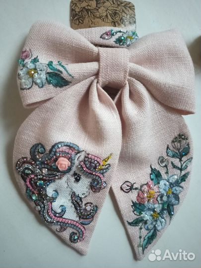 Банты с единорогом