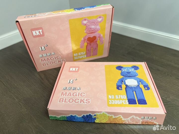 3D конструктор magicblocks bearbrick 3300+