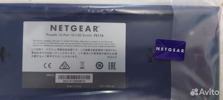 Коммутатор Netgear FS116GE