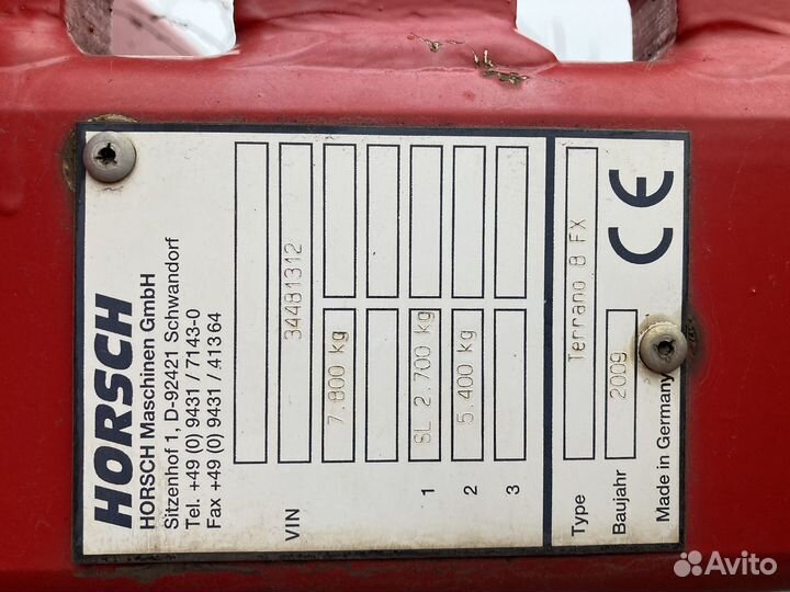Культиватор Horsch Terrano FX, 2009