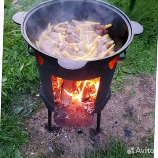 Казан чугунный от 4л+ печь