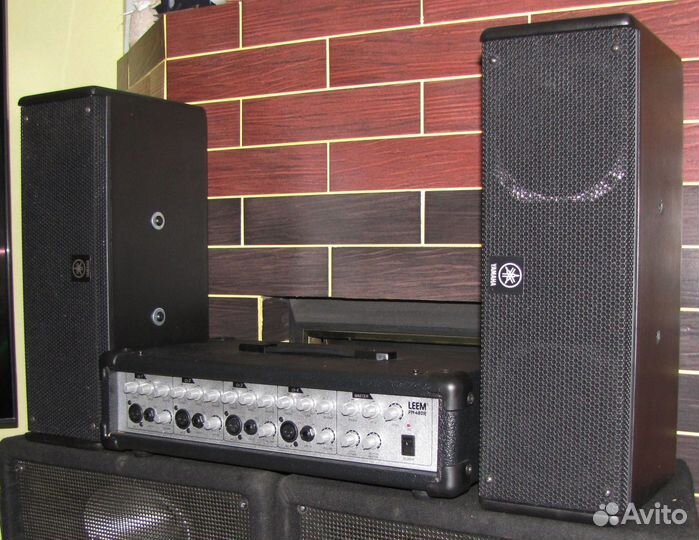 Колонки Yamaha 400W США Pro 2шт Активный микшер