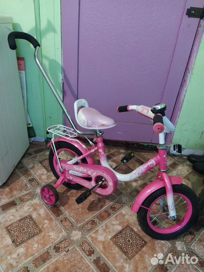 Велосипед с родит.ручкой 12 MaxxPro, на 2-3-4 года