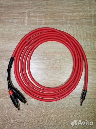 AUX кабель Canare 1,2м 2RCA-Jack 3.5