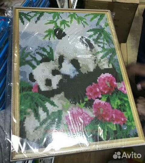 Алмазная мозаика 40x50 Девушка с неимоверным макия