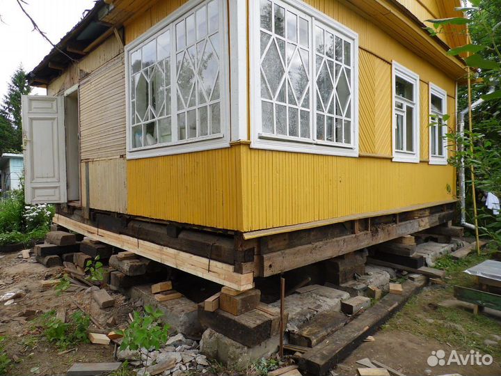 Подъем домов замена венцов