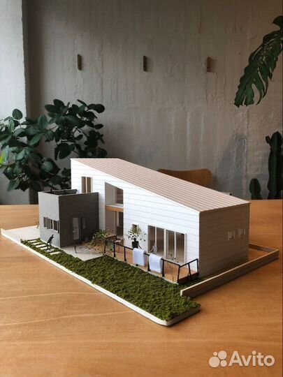 Макет модель здания дома архитектурный