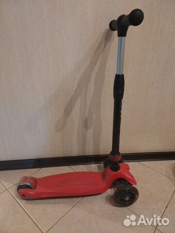 Самокат детский трехколесный светящиеся колеса