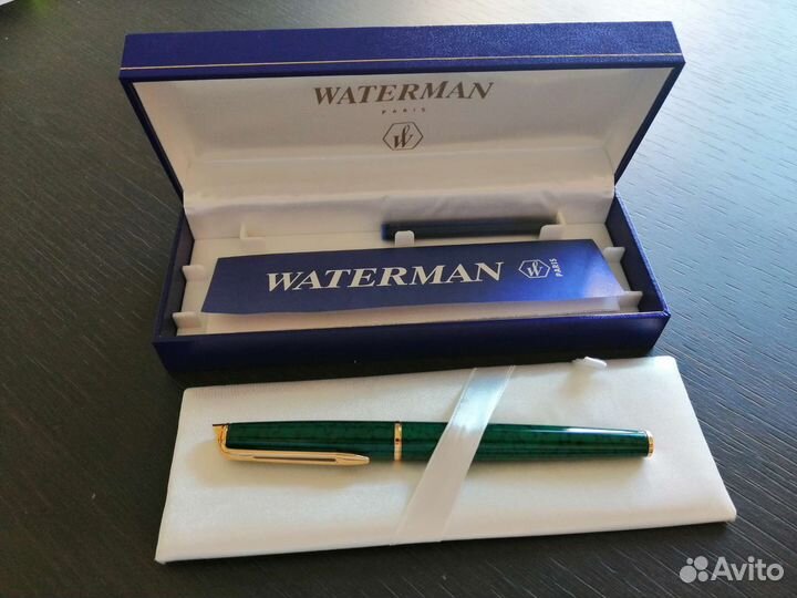 Перьевая ручка waterman золото