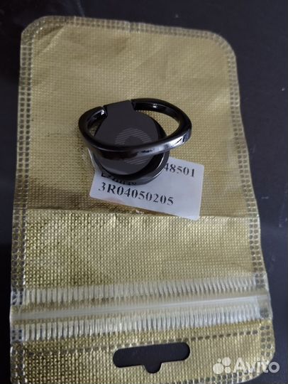 Держатель для моб. телефона с кольцом серебристый