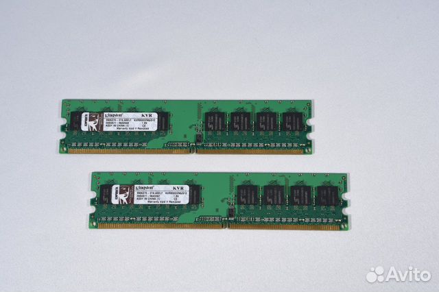 Два модуля памяти DDR2 по 512Мб