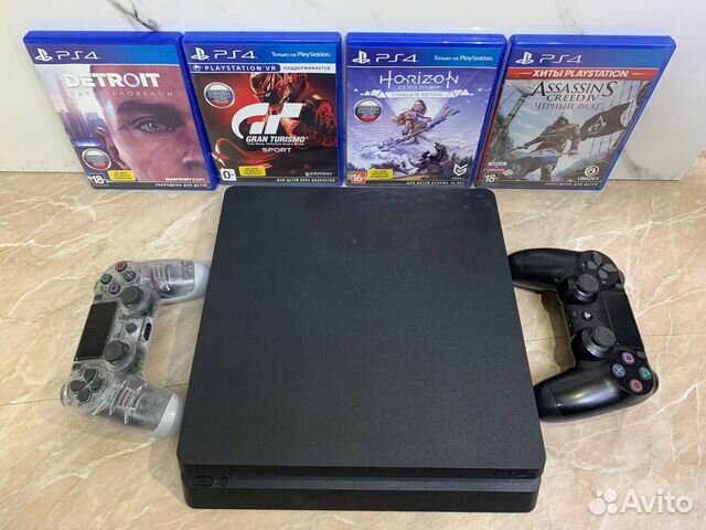 Ps4 slim 1tb с 52 играми купить в Москве | Электроника | Авито