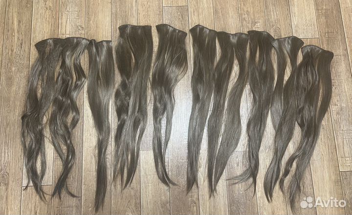 Волосы на заколках 60 см