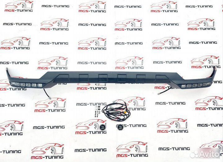 Губа B переднего бампера G-class W463 гелик 463